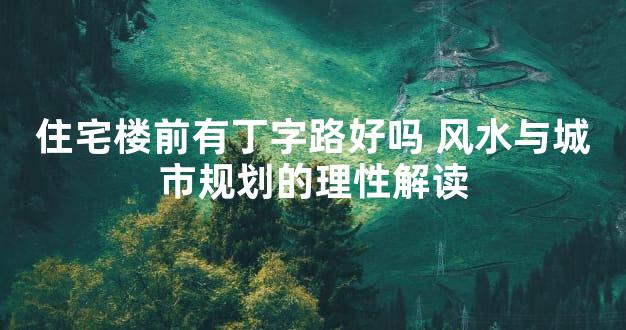 住宅楼前有丁字路好吗 风水与城市规划的理性解读